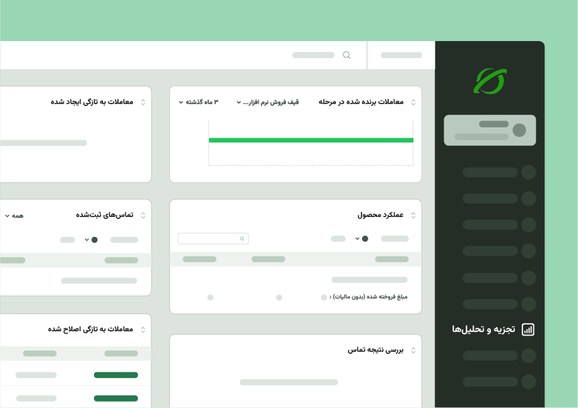 تعیین اهداف و نظارت بر معیارهای تیم فروش برای مدیران فروش در نرم افزار CRM